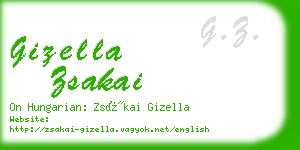 gizella zsakai business card